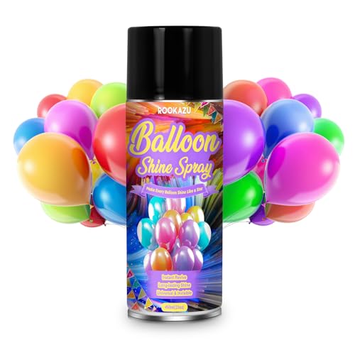 Party Balloon Shine Spray, 450ml, Silicone Spray for Latex Balloons, Waterproof High Gloss Finish for Party Balloons, 1pack