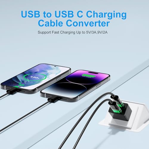 AiNEERich USB to USB C Adapter 6 Pack,Type C Female to A Male Converter - image 3