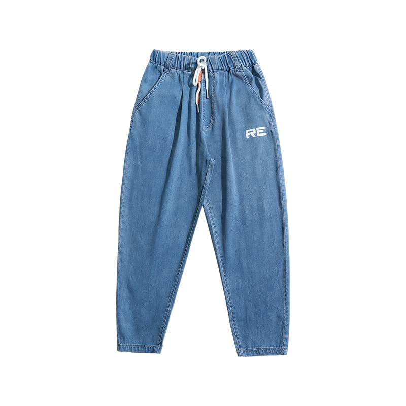 Big Boys Elastic Spring Autumn Summer Full Length Jean Denim Pants Casual Kids Pants Cool Sport Street Denim Pants2