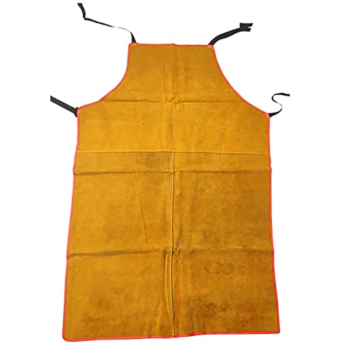 Tablier de soudage Tablier de soudage en Cuir, Tablier à la Flamme Chaude de Soudeur, Tablier d'atelier Lourd (Color : Yellow, Size : 100x70cm)
