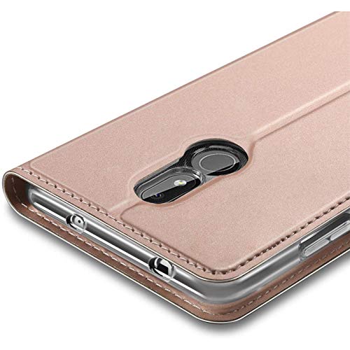 Verco Case compatible with Nokia 3.2, Flip Wallet Cover with Magnetic Closure for Nokia 3.2 Phone Case - rose gold - Image 2