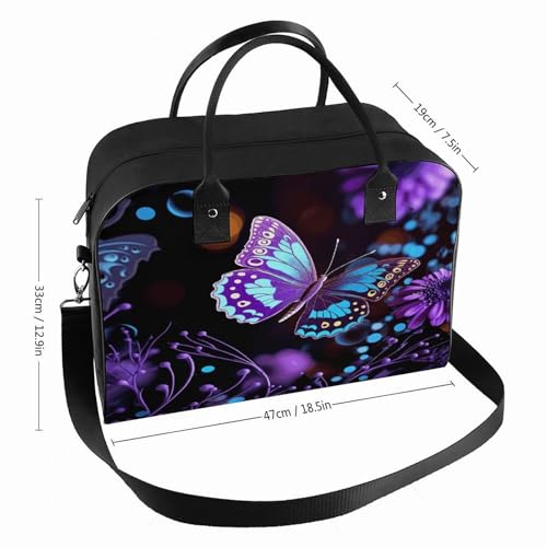 Maletín ligero unisex con diseño mariposas y flores miniatura 2