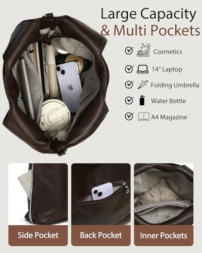 Bolsa Hobo Slouchy para Mujer con Asa y Correa Ajustable miniatura 6