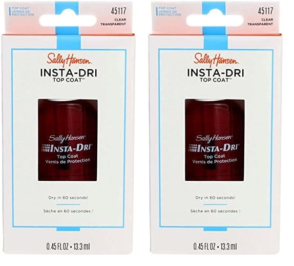 Sally Hansen Insta-Dri de Chip - Esmalte para las uñas capa superior 13,3 ml (Paquete de 2)