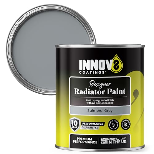 INNOV8 COATINGS RADIATOR PAINT - 750 ml - Satin - Fast Dry (Balmoral Grey)