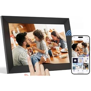 Tibuta Digitale fotolijst met wifi, 10,1 inch, 16 GB geheugen, touchscreen, Smart Cloud fotolijst, eenvoudige installatie, automatische draaien, cadeau voor vrienden en familie