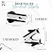 Racksey Professional Staple Remover 2 Pcs Black Staple Puller Pinch Jaw Style Staple Remover Tool with Safety Lock for Office, School and Home