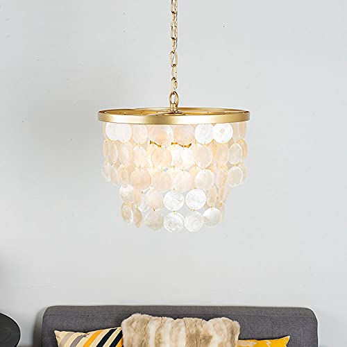 Suspension nacre cadre métal lustre carillon e26 intérieur - 6