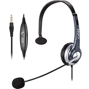PC Headset Handy für iPhone Laptop Computer, Kopfhörer Handy 3,5mm Klinke mit Mikrofon für Smartphone Skype Webinar…