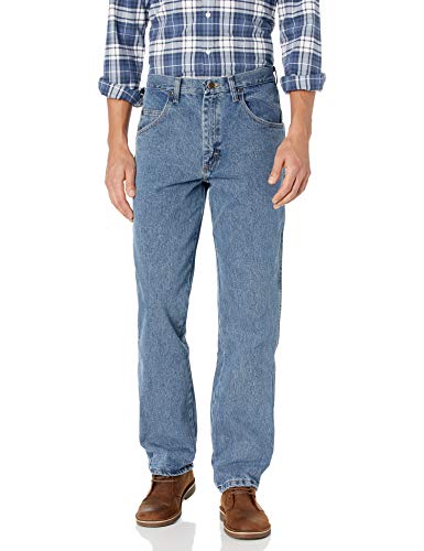 Wrangler mens Relaxed Fit Jeans, Grey Indigo, 48W x 30L US
