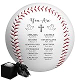 Teyva Daily Religious Baseball Gift for Boys 8-12 Baptism First Communion Confirmation Inspirational Bible Verse with Box Basket Stuffer for Baseball Players Lovers Teen Godson(You are)