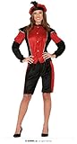 GUIRMA | Disfraz de Paje Adulta (44-46/XL) - Camisa, Gorro y Pantalón - Disfraces para Fiestas y Celebraciones - Ideal para Mujer - Rojo