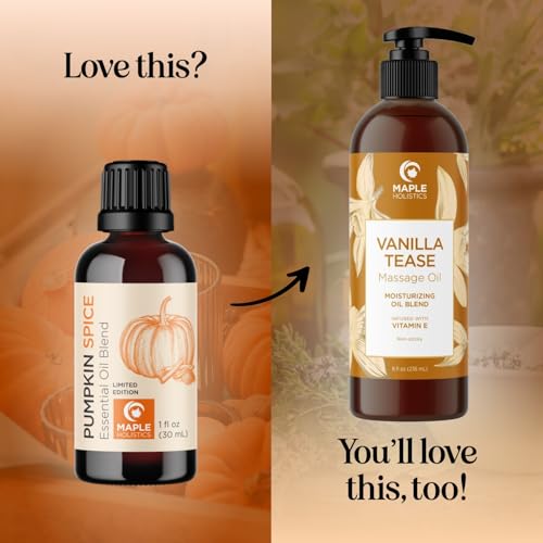 Image of Pumpkin Spice Essential Oil Blend - Warm & Cozy Pumpkin Spice Oil for Diffuser Candles Soaps & DIYs with Real Nutmeg Cinnamon Clove & Ginger Extracts - Fall Scented Aromatherapy Blend (1 Fl Oz)