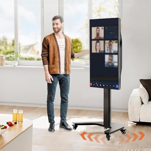 Soporte de Piso para TV Portátil, Ajustable y con Ruedas miniatura 1