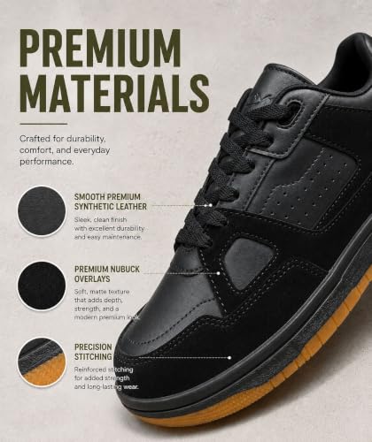 Image of HAUX Stylish Casual Mid Top Sneaker and Trendy Shoes with Laces for Men & Boys, Perfect, College, Parties and Outings, Lightweight, Comfortable, and Durable for All-Day Use, Cushioned Sole for Walking and Outdoor Styling