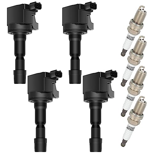 Ocpty 133307-5456-1714216371 4 Ignition Coils With 4 Iridium Spark Plugs Fits Uf-626 5C1721 E1126 cover