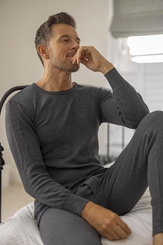 Heat Holders - Mens Winter Warm Cotton Thermal Underwear Long Sleeve Top Vest