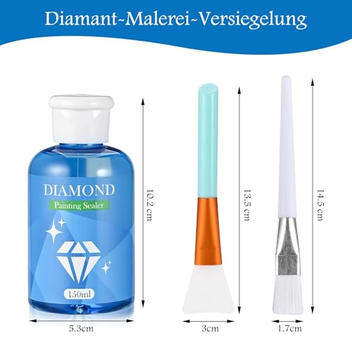 Cieex Diamond Painting Versiegelung, 450ml Diamond Painting Kleber, Diamond Painting Zubehör zum Glitzereffekt und Schutz von Diamanten