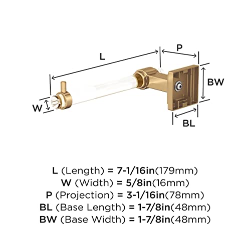 Amerock BH36061CCZ Clear/Champagne Bronze Single Post Toilet Paper Holder | 7-1/16 Inch (179 Mm) Toilet Tissue Holder | Glacio | Bath Tissue Holder | Bathroom Hardware thumb #5