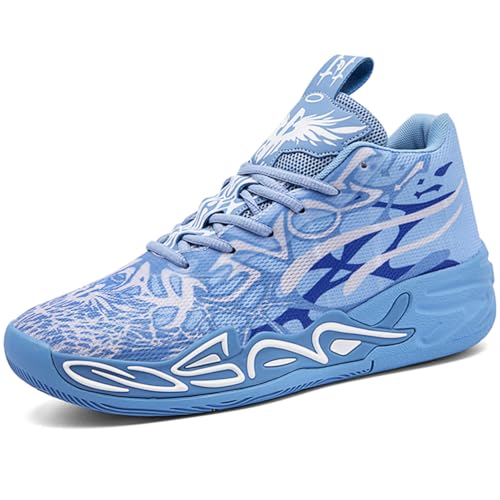 WOWEI Chaussure de Basketball Homme Montantes Baskets et Chaussures de Sport Unisexes Mode Semelle Extérieure en Caoutchouc Antidérapantes Légères Respirantes Sport Sneaker (Bask-10, 38EU)