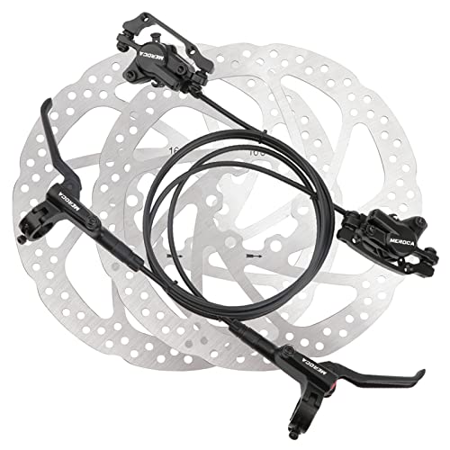 Meroca Mountain Bike Hydraulic Brake Set With 160Mm Six Spike Discs,Hydraulic Brake Set Left Front 800Mm Right Rear 1400Mm,Pm Adapter Included. #TOP4
