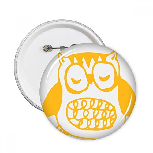 Badge bouton rond animaux chouette mignon pour décoration vêtements et sac à dos cadeau