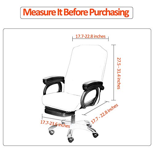 Saraflora Office Chair Cover- Large, Black- Removable Computer Chair Cover For Office Chair With Zipper For Universal Rotating Chair Desk Chair Cover High Back Chair Seat Washable Protector For Pets #TOP4