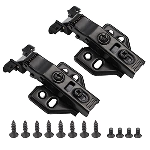 2 PCS Metal puerta aluminio marco apertura libre armario armario bisagra gabinete (negro) Cover