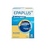EPAPLUS Sleepcare | Melatonina Direct | Disolución Rápida | Melatonina para Dormir con Triptófano 50 mg | 1,98 mg por Comprimido con Magnesio, Zinc y Vitaminas B3 y B6 | 60 Comprimidos
