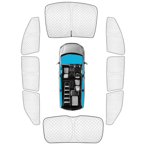 Image of KMF 8pcs Thicken Sun Shades for Honda Odyssey Elite 2018-2024 Accessories,Windshield Sunshade Full Car Window Covers Sunshade for Side Rear, UV Block and Privacy Blackout for Car Camping Outdoor