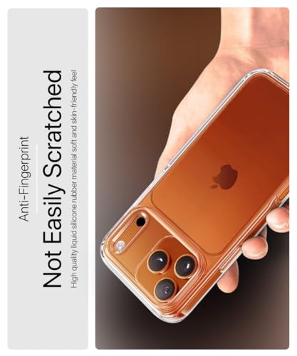 Image of WOW IMAGINE Transparent Back Cover Case for iPhone 17 Pro | Raised Bumps for Full Device & Camera Protection Shockproof TPU Silicone Back Case Mobile Cover - Transparent