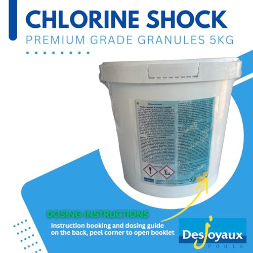 Desjoyaux Pools - Shock Chlorine Granules 5kg – Stabilised, Fast-Dissolving Hot Tub Chemicals & Swimming Pool Treatment – Kills Bacteria, Rapid-Action Water Sanitiser for Pools, Spas & Jacuzzis