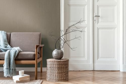 Papel pintado caqui con estructura Livingwalls Daniel Hechter 781556 3