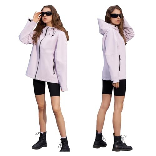 HALO RAIN Rain Jacket for Women Waterproof Lightweight Hooded Raincoat with Pocket Windbreaker Jacket for Mountain Hiking2