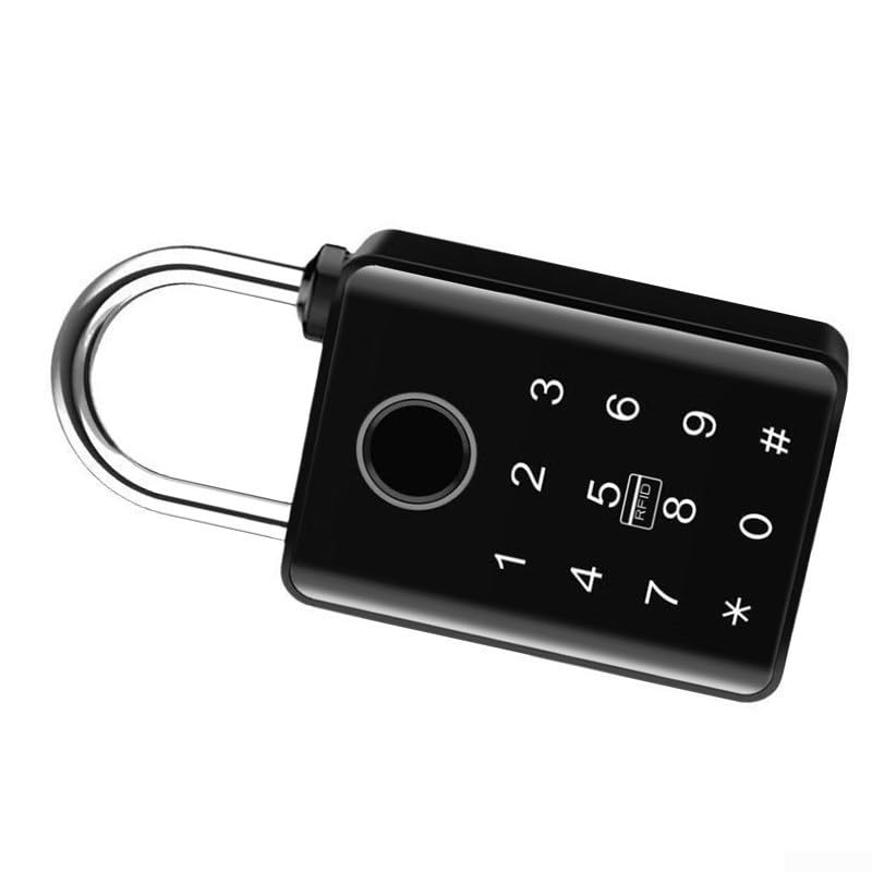 Candado de huellas dactilares, resistente al agua para Tuya Padlock Aplicación de huellas dactilares para seguridad para graffiti para candado inteligente de huellas dactilares con llave (10 mm)