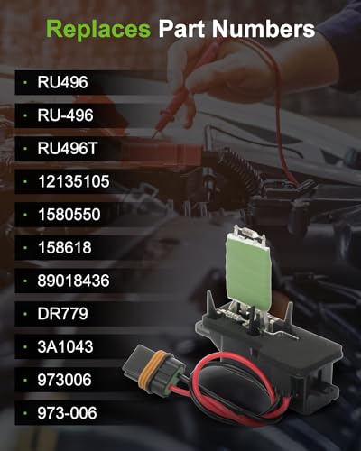 Image of SCITOO Air Conditioning Heater Fan HVAC Blower Motor Resistor Regulator for 1996-2005 for Chevrolet Astro,1996-2005 for GMC Safari,OE-15-80521 Resistor 12135105 Resistor A /C Blower Motor Resistor