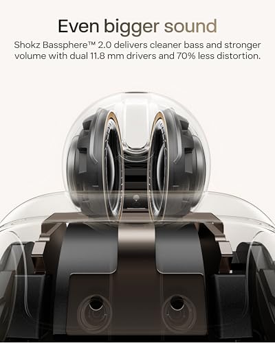 Image of SHOKZ OpenDots 2 Open-Ear Clip-On Earbuds with Upgraded Dolby Audio, 3-Mic Clear Calls, Rich Bass, Up to 40 Hrs of Audio, Wireless Charging, Interchangeable Left /Right Earbuds, IP57, Bluetooth 6.1