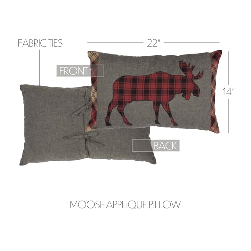 VHC-Brands-Moose-Throw-Pillow-Red-Gray-14×22 VHC Brands Moose Throw Pillow Red Gray 14×22