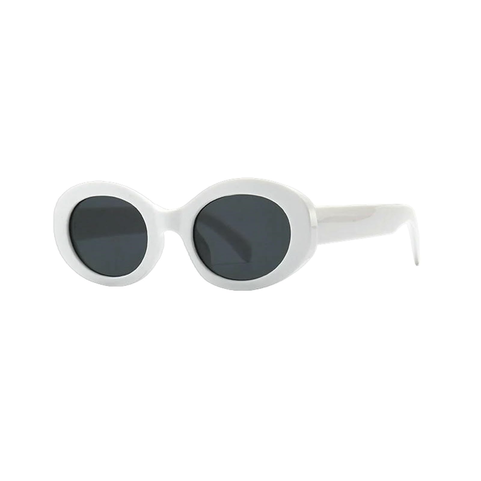 Gyios Women's White Gray Sunglasses Vintage Small Oval Black Sun Glasses Shades Classic Gafas De Sol Mujer