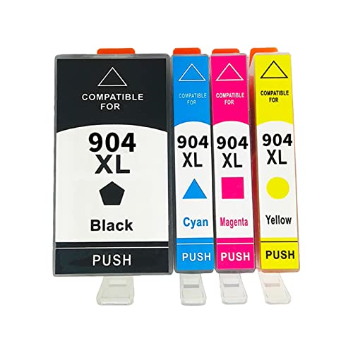 Tinta Y Tóner, Office Product MBNK Reemplazo de Cartucho de Tinta Compatible con 908 904XL para HP OfficeJet Pro 6970 Impresora Todo en uno 4-Pack