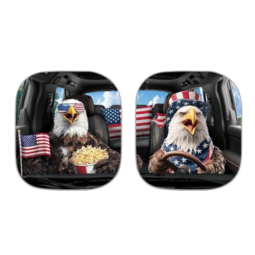 Image of Independence Day Eagles Car Sun Shade Windshield Foldable Removable Automotive Accessories Auto Interior Protector Reflect UV Sun and Heat and Protect Your Car