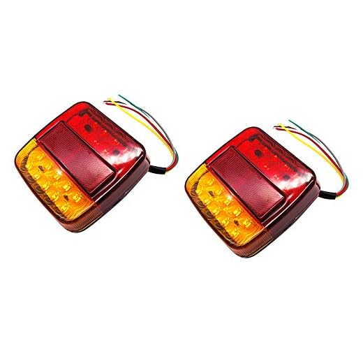 ALLOMN Lastbil bakljus 2 st 12 V 26 LED släpvagn bakljus lastbil bromsljus stoppindikator lampa bromsskyltsbelysning
