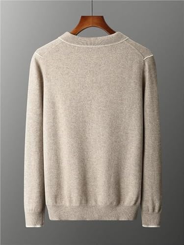 Men's Cashmere Polo Sweater Long Sleeve Pullover Fall Winter Casual Comfortable Warm Versatile Office Wear Knitwear Top3