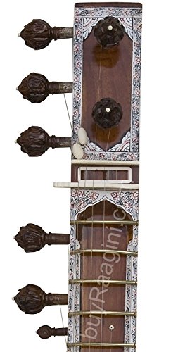 Sitar de style indien Maharaj Pancham – 32 P – Tumba simple – Avec chariot en fibre - Les Beatles, Paul McCartney, John Lennon, RIngo Starr, George Harrison Sitar de style indien Maharaj Pancham - 32 P - Tumba simple - Avec chariot en fibre – Image 8