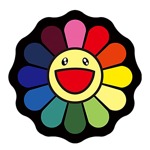 Alfombras redonda,alfombras de noche de dormitorio alfombras de sofá de sala de estar en casa alfombras suaves y esponjosas antideslizantes para sala de estar dormitorio -margarita/Flor del sol/Smiley Cover