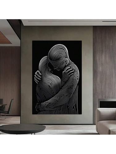 Toile murale abstraite lignes corporelles peinture esthétique 30x40 - 3