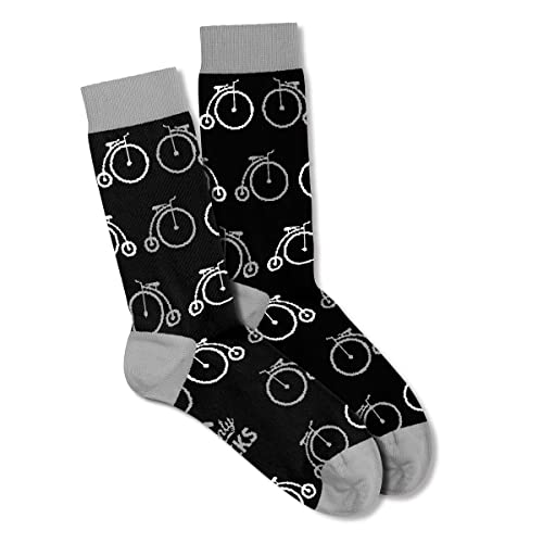 Calcetines de regalo para hombre, diseño de bicicleta, regalo para él, casual, talla 6 – 11, negro/gris, Taille unique