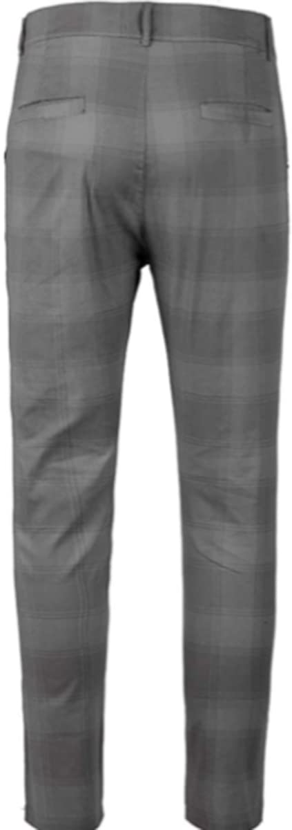 Pantalone Da Uomo A Quadri Con Vita Elastica Casual,Uomo Slim Fit Pantaloni,Alla Moda Pantaloni A Sezione,Streetwear Pantaloni Casual Slim Fit Laterali 1,S