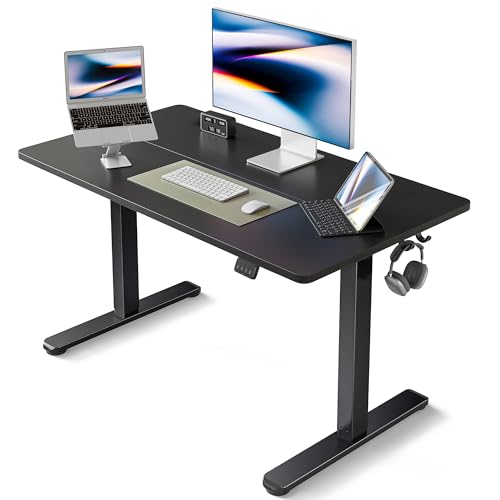 FEZIBO Bureau Assis Debout Électrique, 100 x 60 cm, Noir