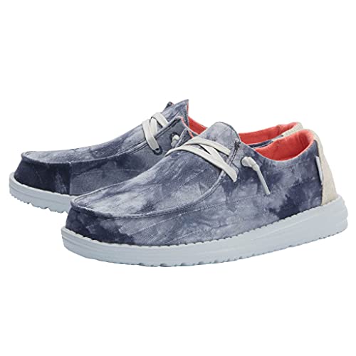 Image of HEYDUDE Women's Wendy Chambray | Women's Shoes | Women's Lace Up Loafers | Comfortable & Light-Weight